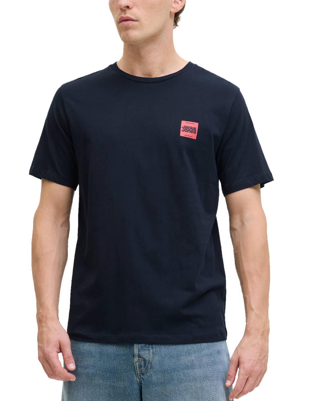 Camiseta Jack&Jones Brandy azul marino manga corta de hombre