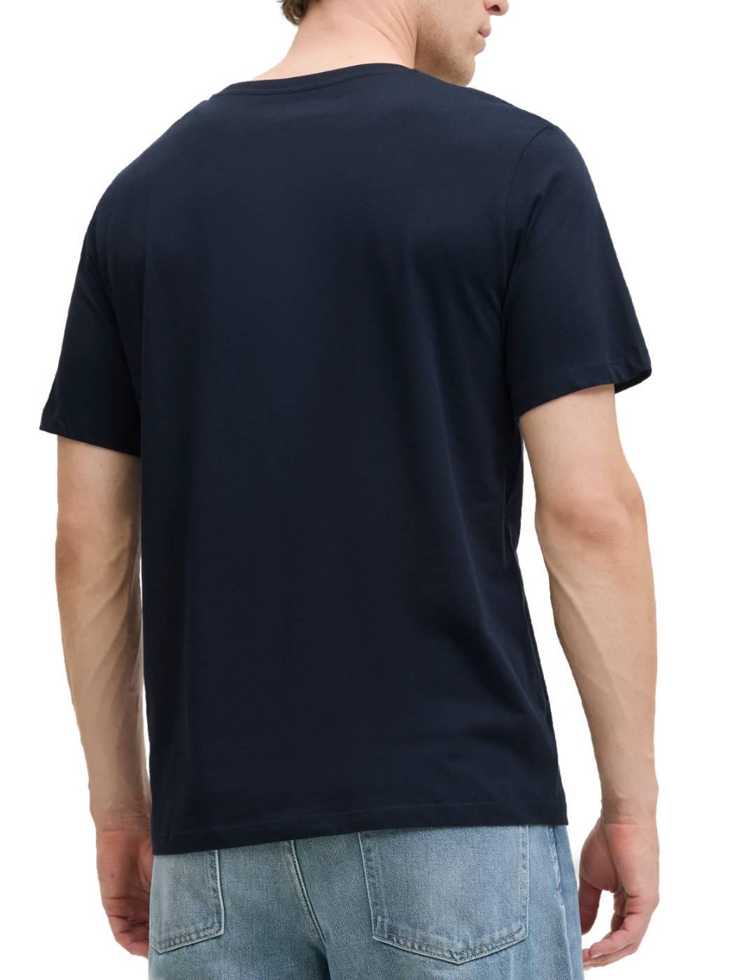 Camiseta Jack&Jones Brandy azul marino manga corta de hombre