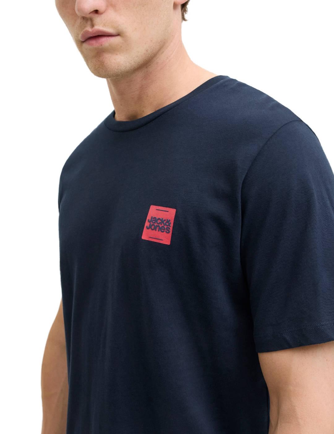 Camiseta Jack&Jones Brandy azul marino manga corta de hombre