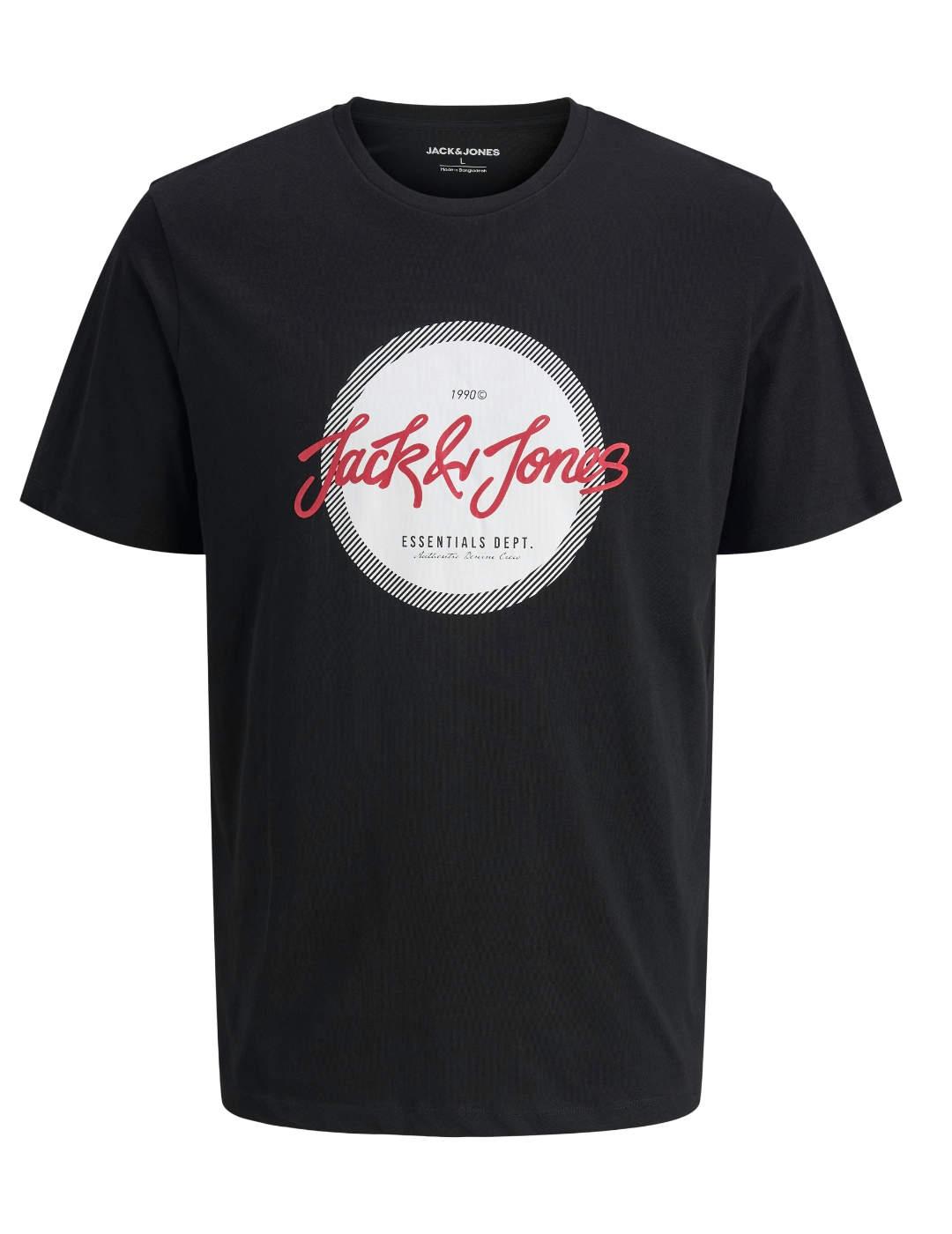 Camiseta Jack&Jones Urban negra manga corta para hombre