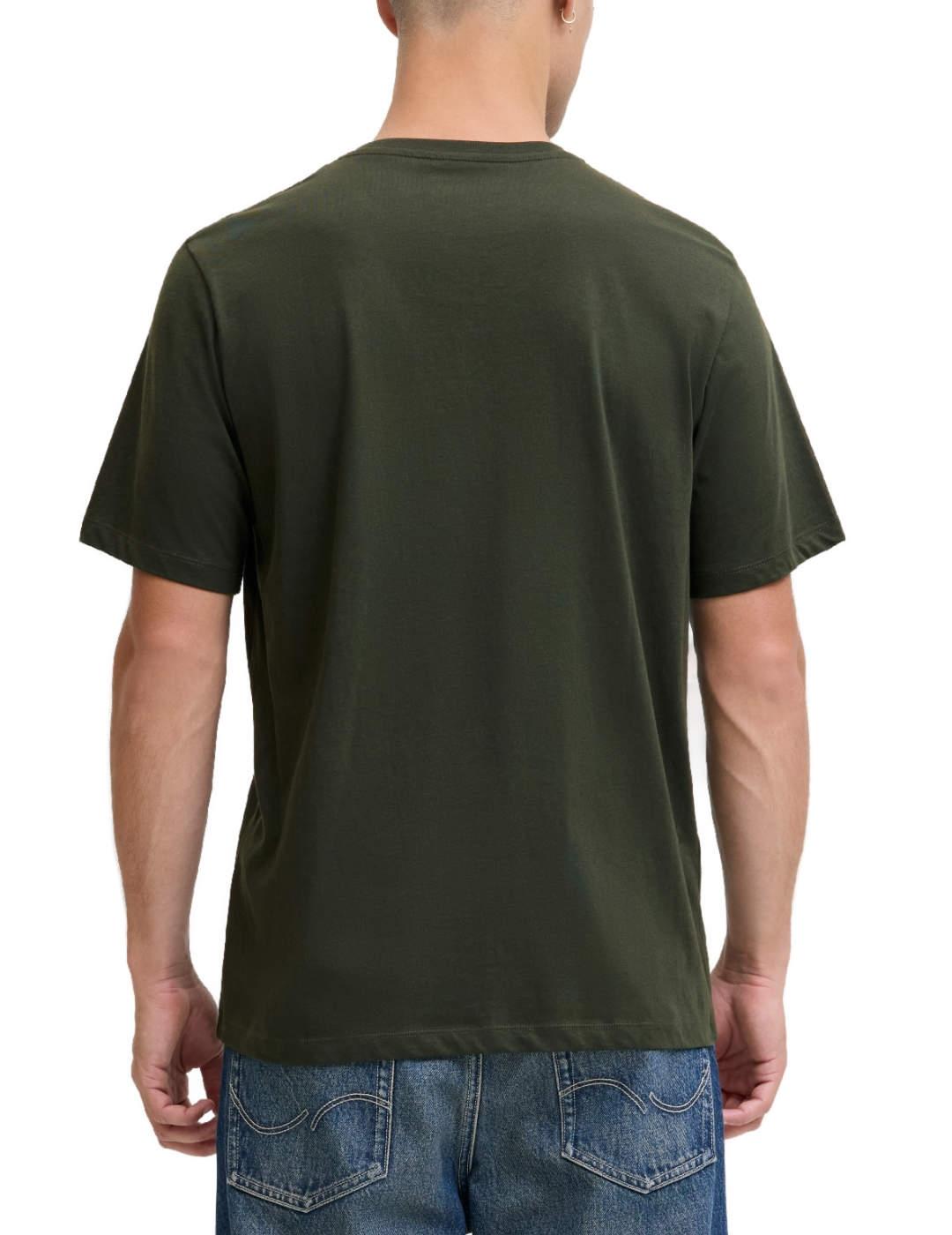 Camiseta Jack&Jones Urban verde manga corta  para hombre