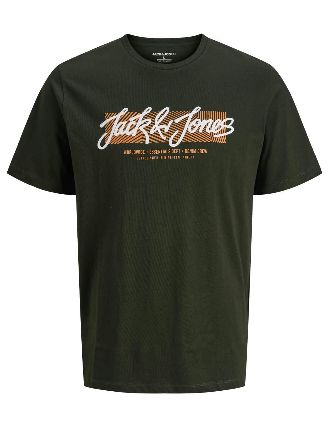 Camiseta Jack&Jones Urban verde manga corta  para hombre
