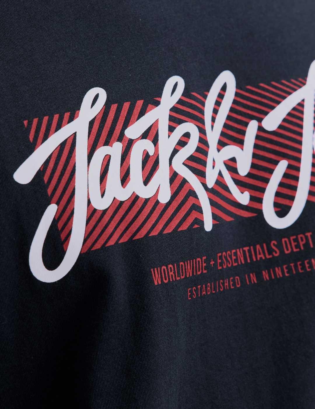 Camiseta Jack&Jones Urban azul manga corta  para hombre