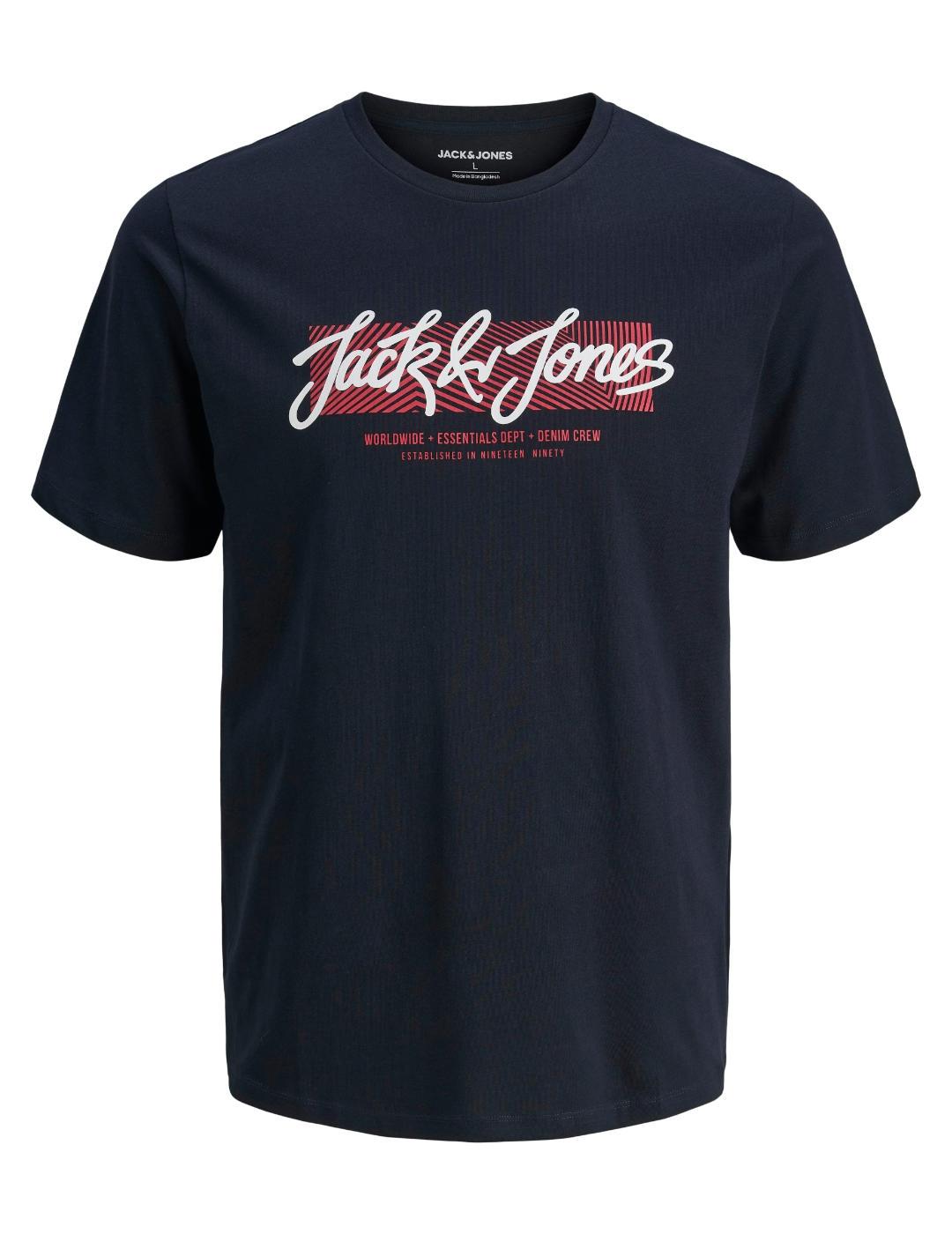 Camiseta Jack&Jones Urban azul manga corta  para hombre
