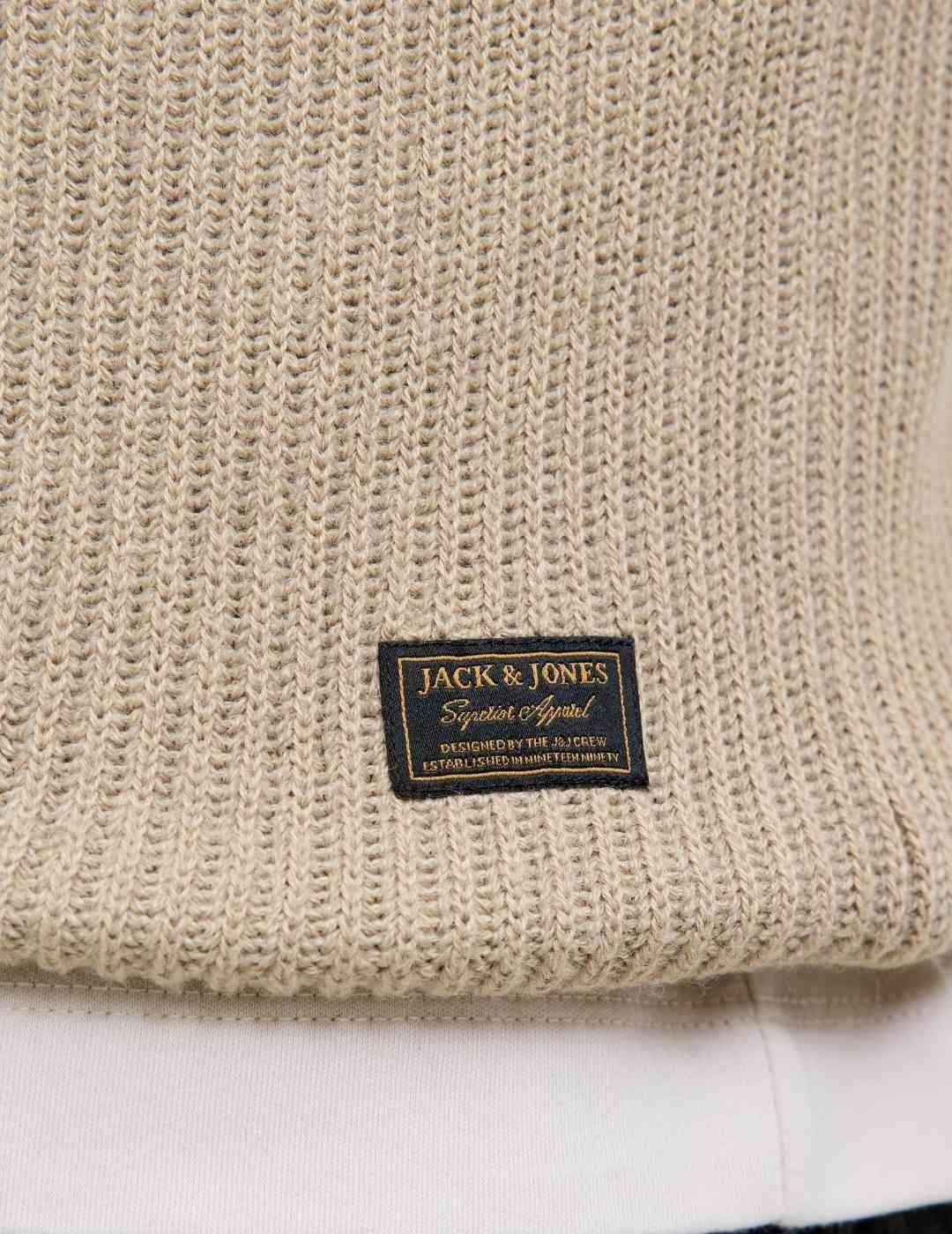 Jersey Jack & Jones Pannel de punto camel para hombre