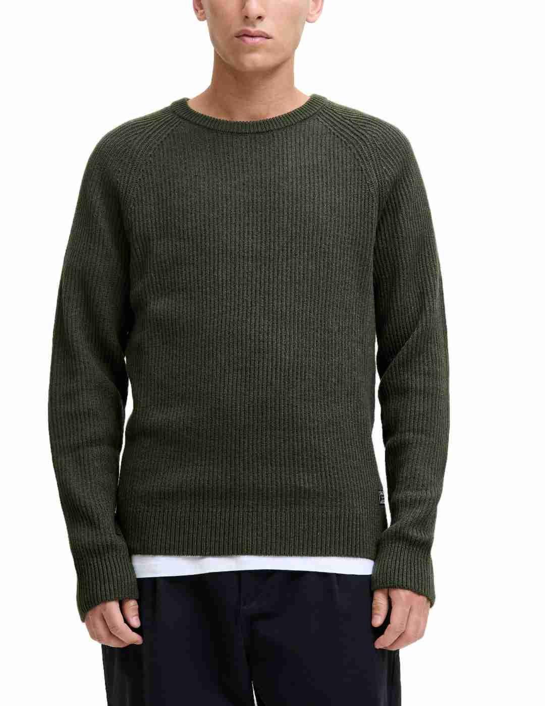 Jersey Jack & Jones Panne de punto verde para hombre