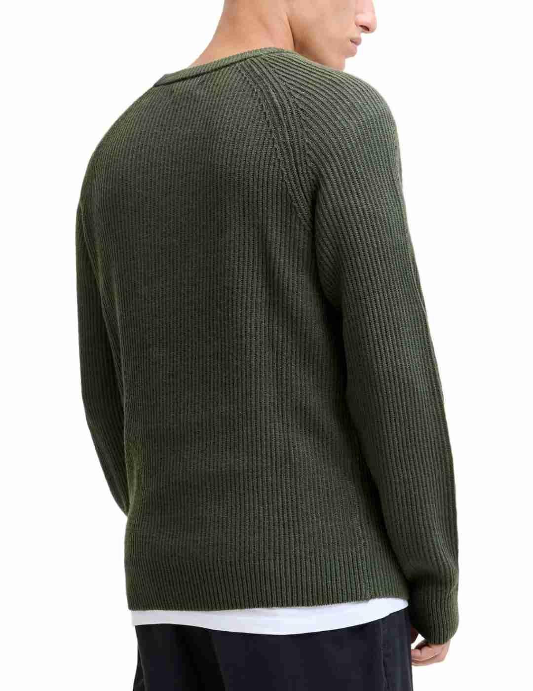 Jersey Jack & Jones Panne de punto verde para hombre