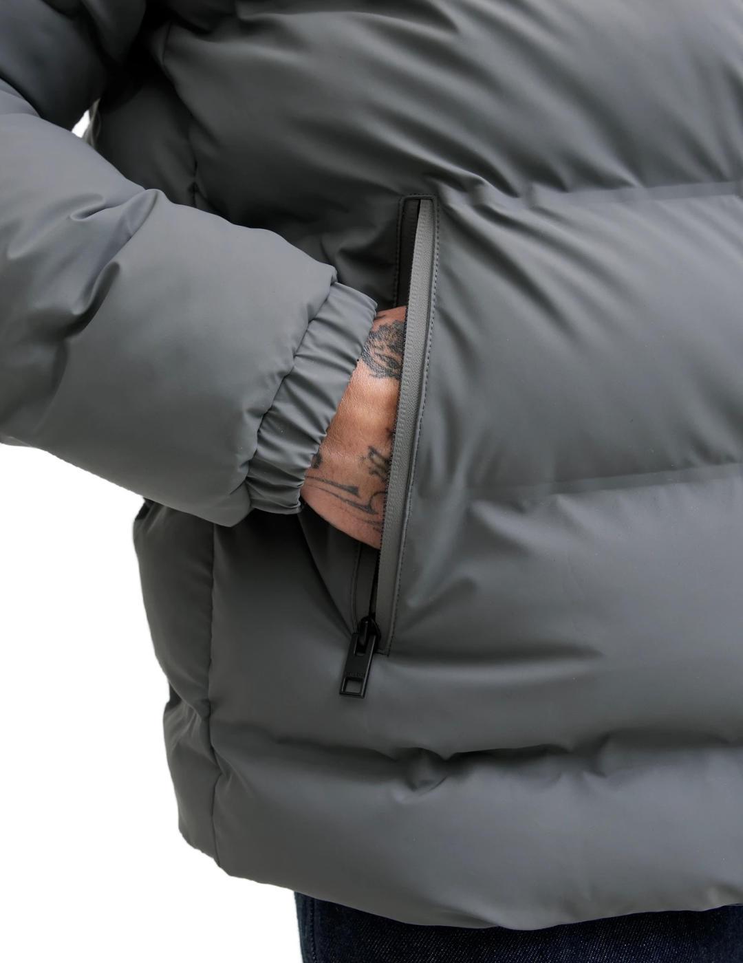 Plumas Jack&Jones Elements gris acolchado capucha de hombre