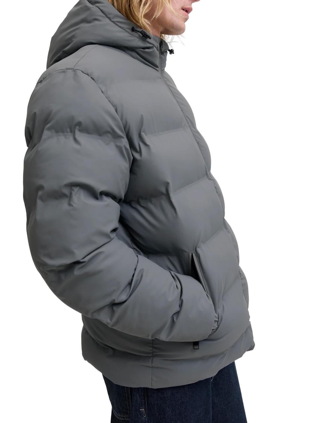 Plumas Jack&Jones Elements gris acolchado capucha de hombre