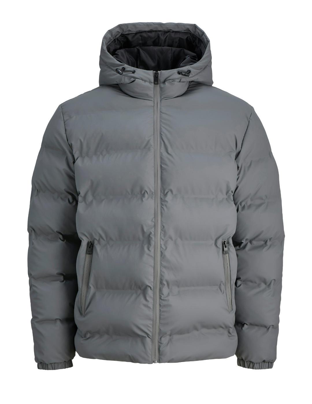 Plumas Jack&Jones Elements gris acolchado capucha de hombre