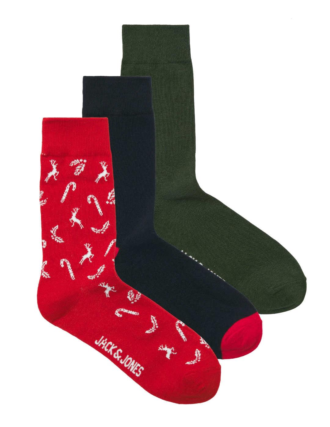Calcetines Jack&Jones Ccane navideños de hombre