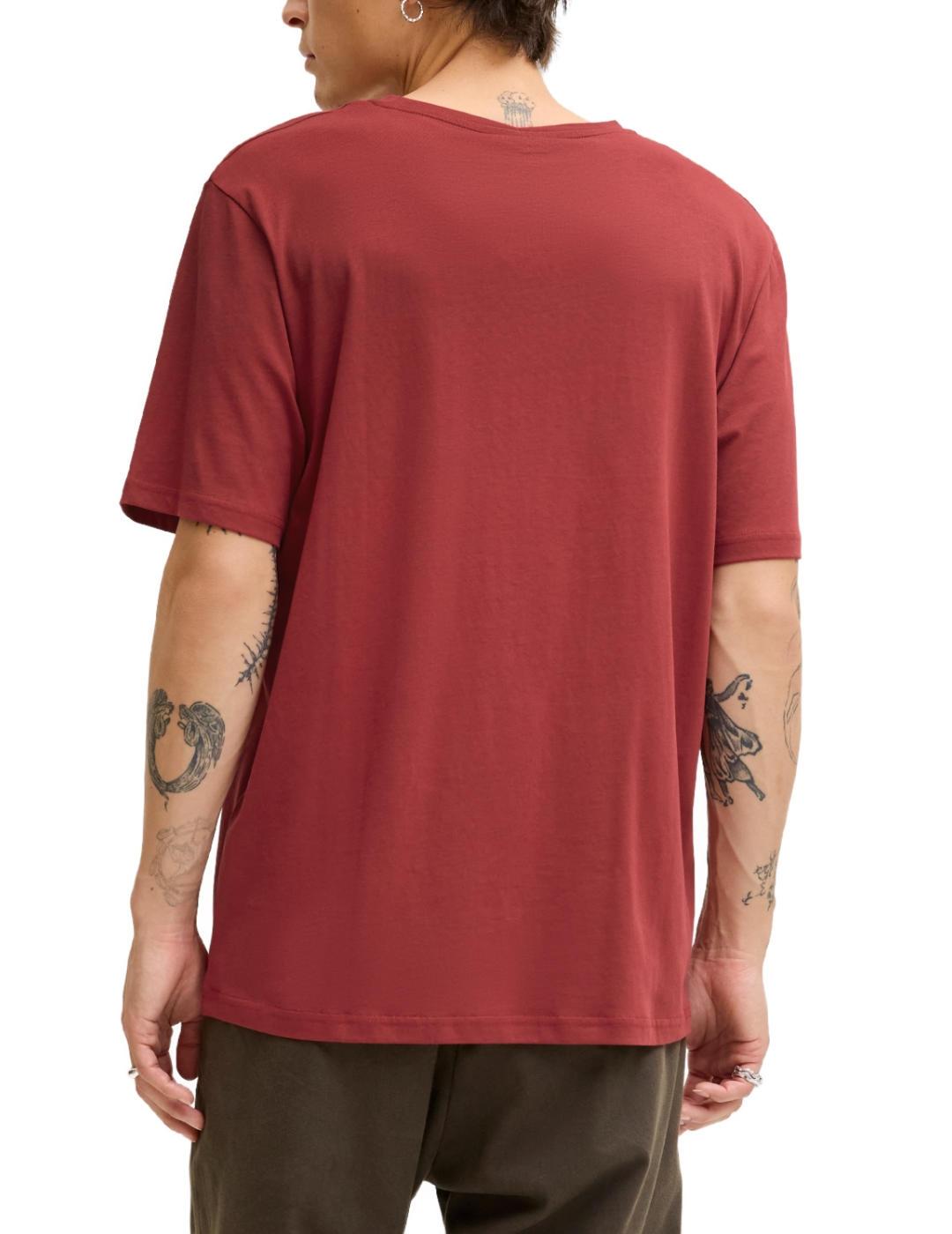 Camiseta Jack&Jones Noel muñeco de nieve roja  para hombre