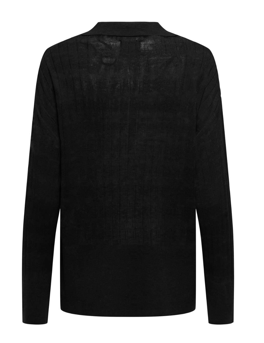 Jersey Only Tara cuello en V negro de punto para mujer