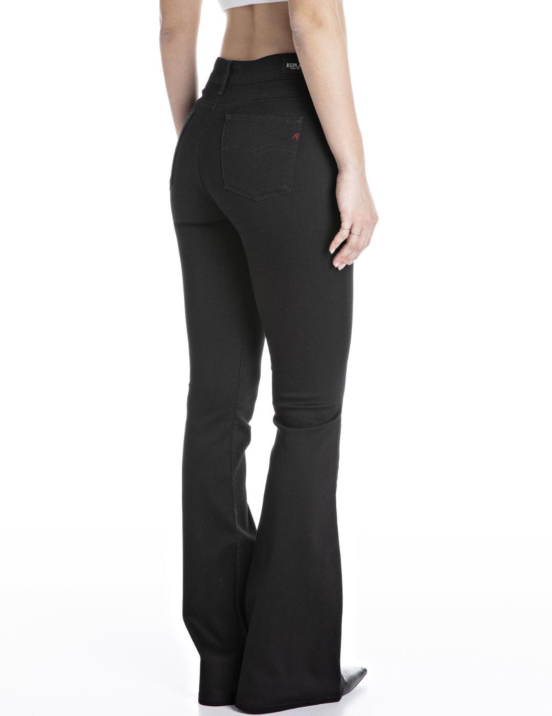 Vaquero Replay Joella negro campana para mujer