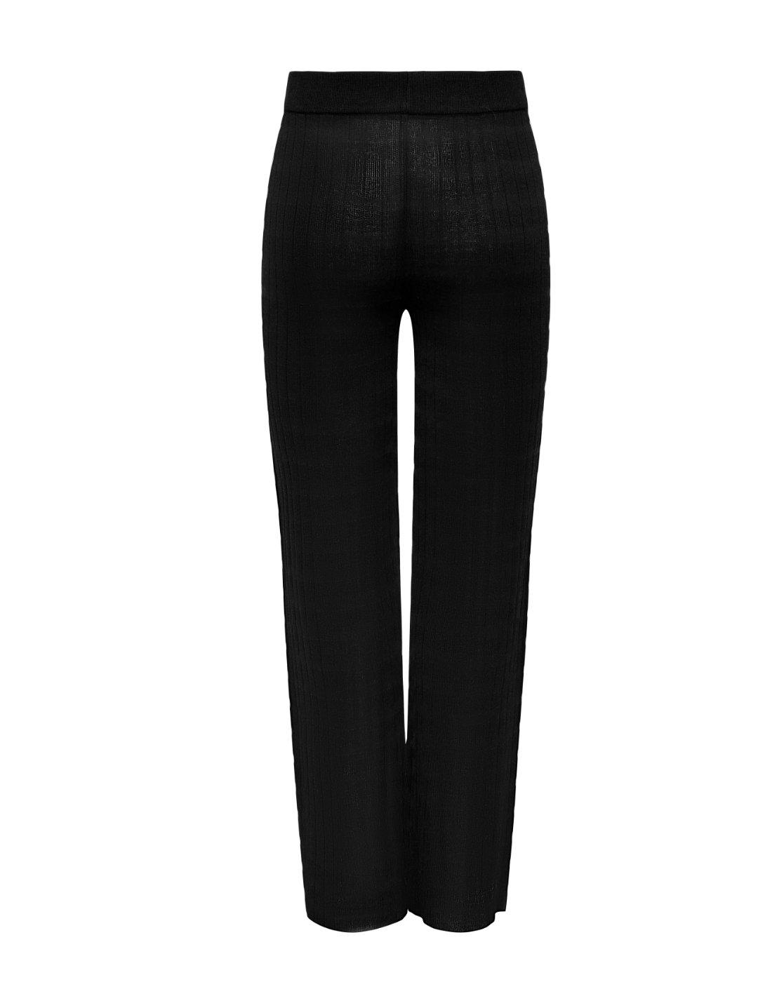 Pantalón Only Tara negro de punto talle alto para mujer