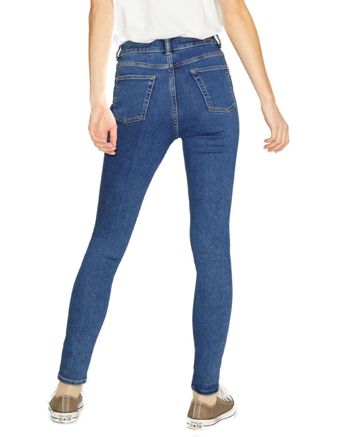 Pantalón vaquero JJXX Sydney Skinny azul tiro alto de mujer