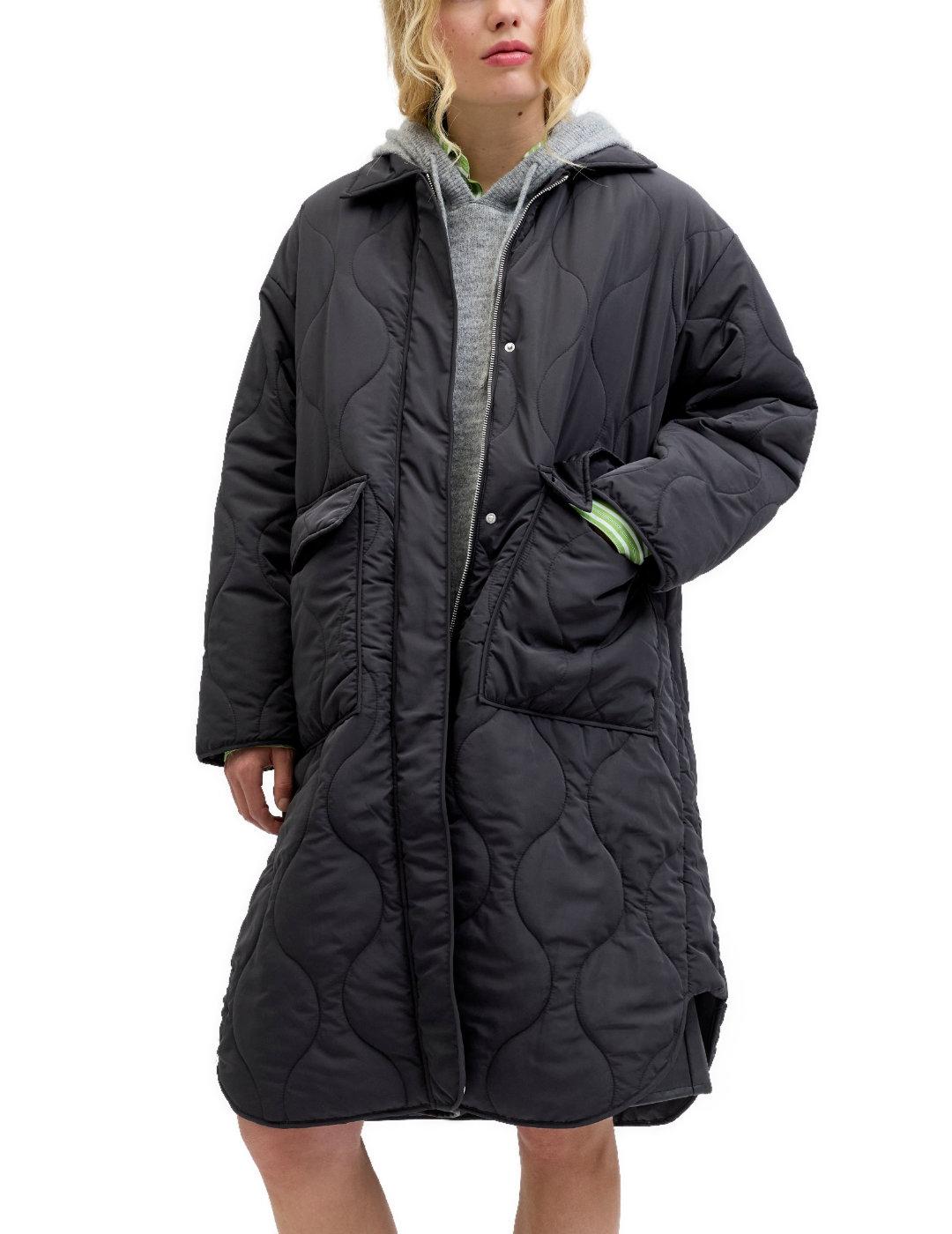 Abrigo JJXX Serena negro largo acolchado para mujer