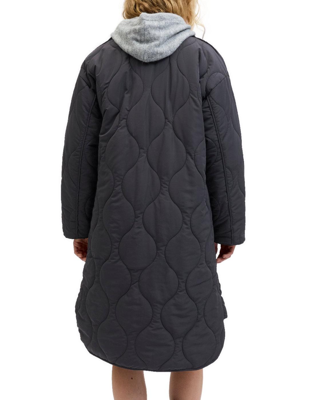 Abrigo JJXX Serena negro largo acolchado para mujer