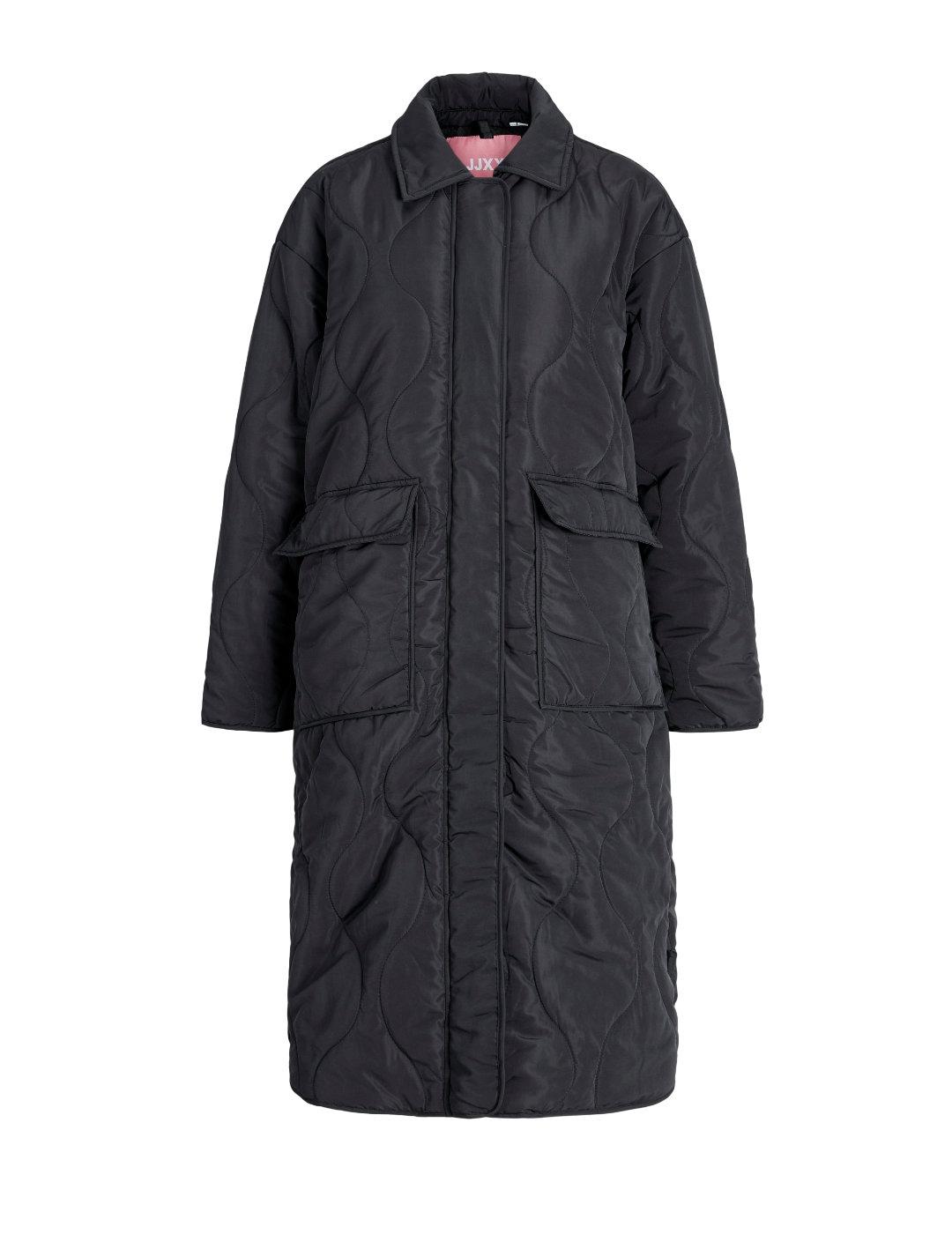 Abrigo JJXX Serena negro largo acolchado para mujer