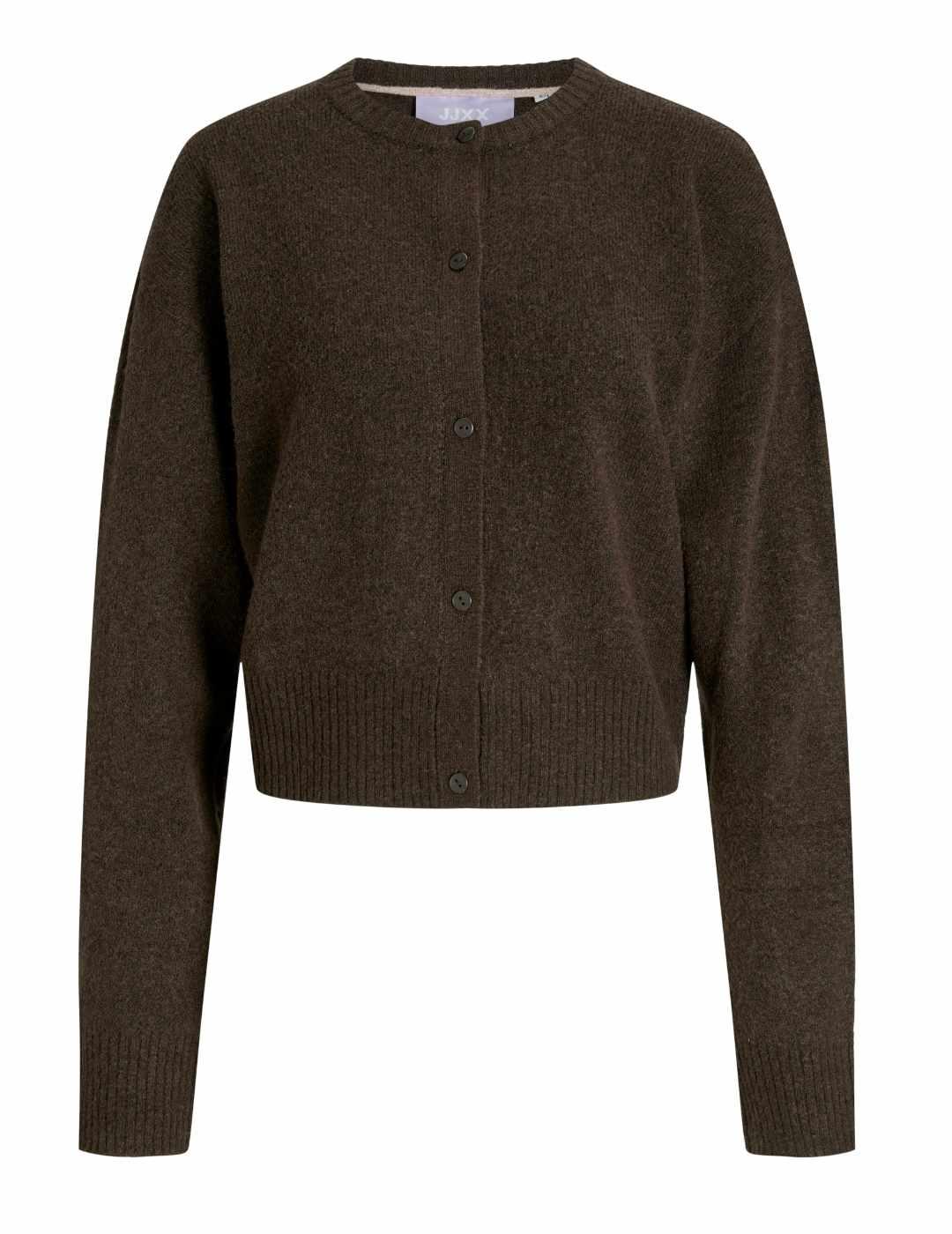 Cárdigan JJXX Natalie marrón con lana para mujer