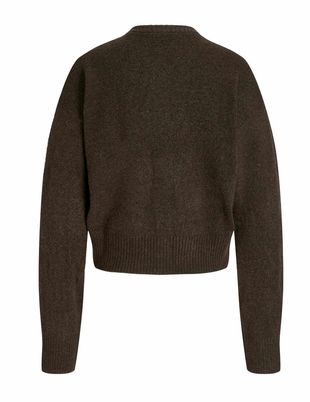 Cárdigan JJXX Natalie marrón con lana para mujer