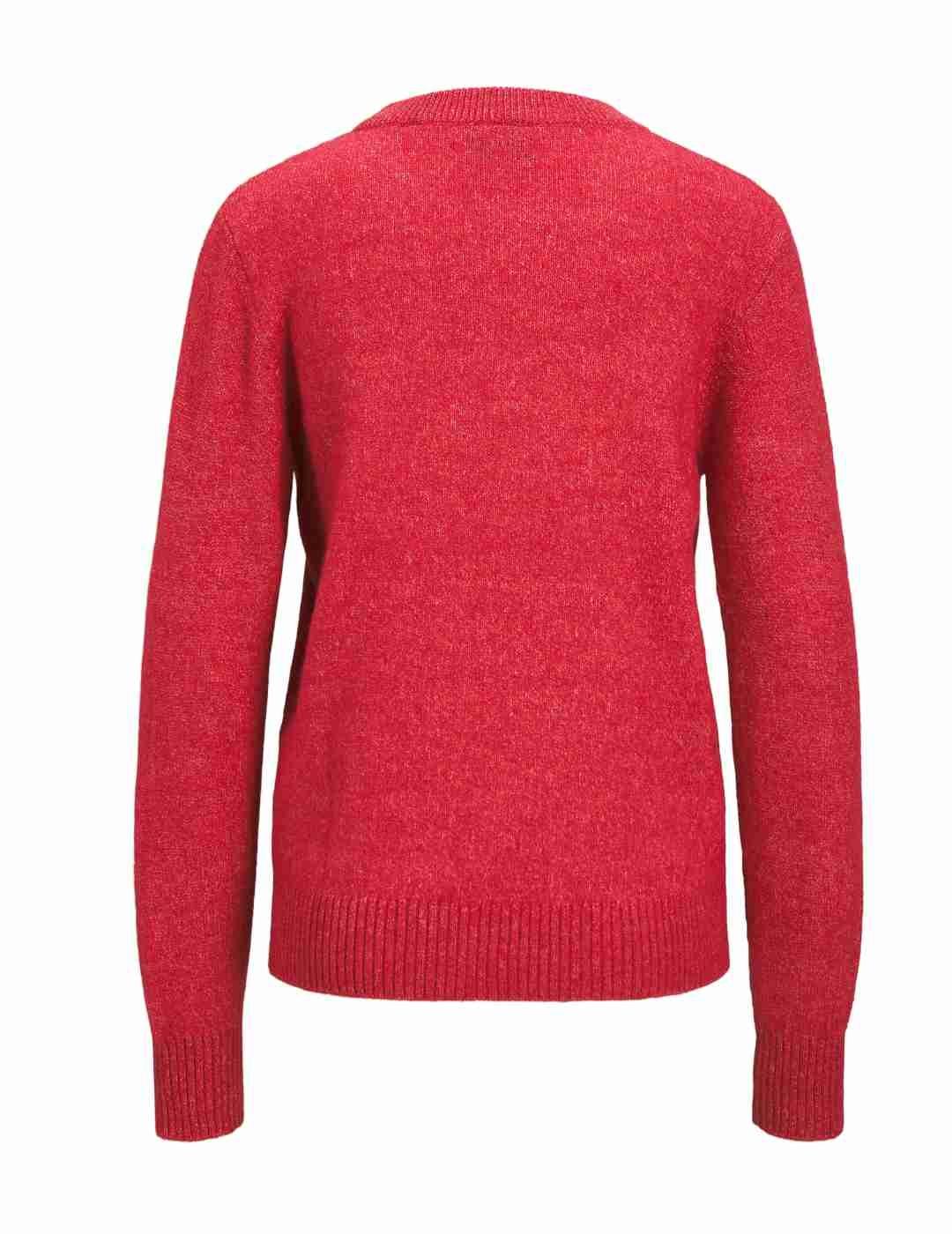 Jersey JJXX Elva rojo punto manga larga para mujer