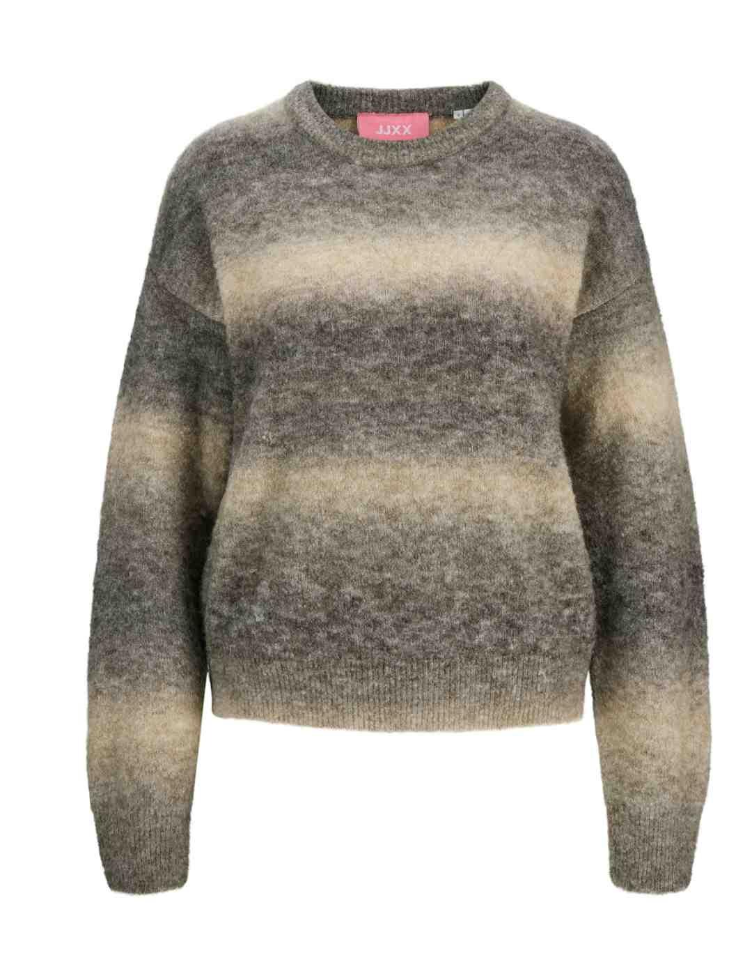 Jersey JJXX Amira marrón rayas manga larga para mujer