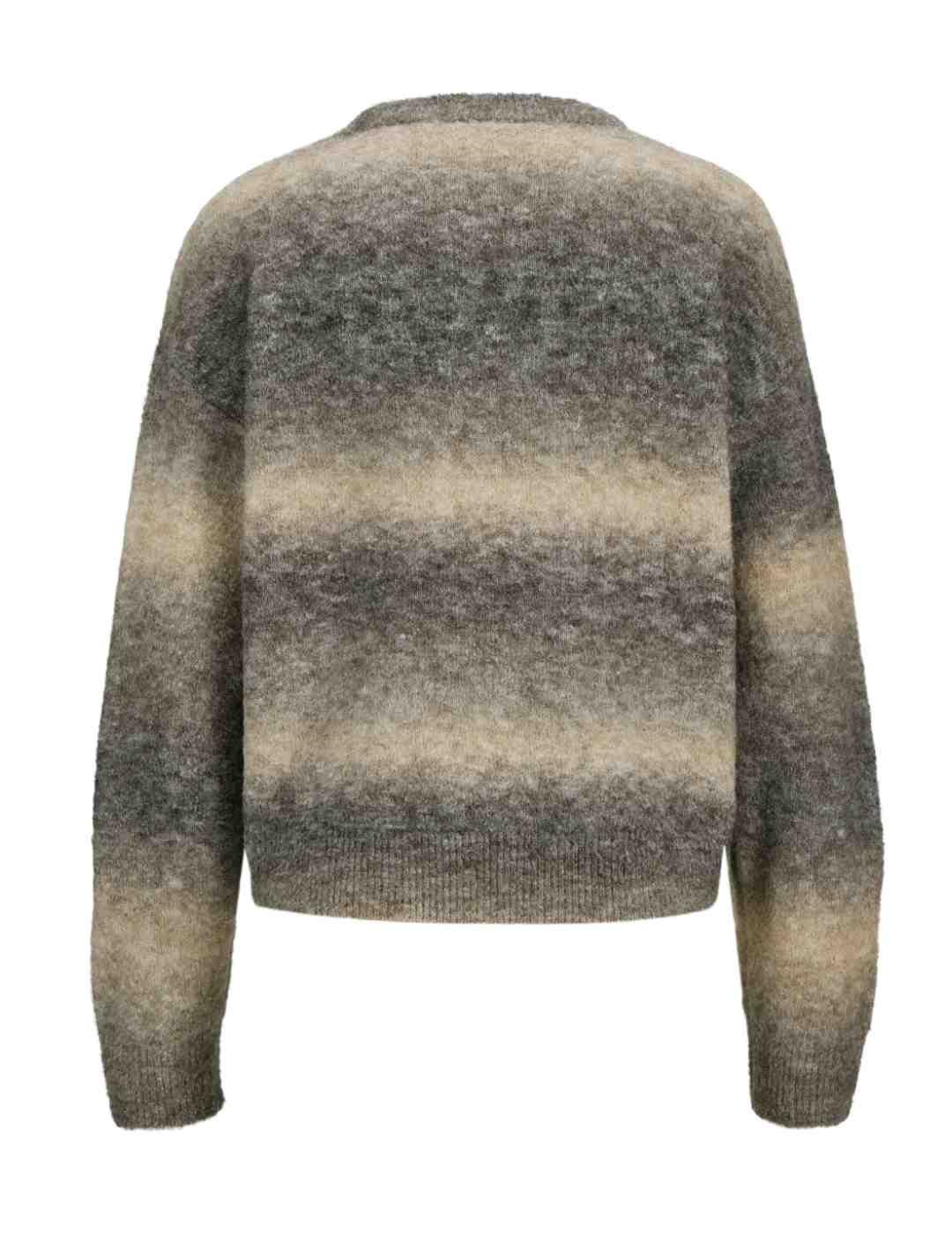 Jersey JJXX Amira marrón rayas manga larga para mujer