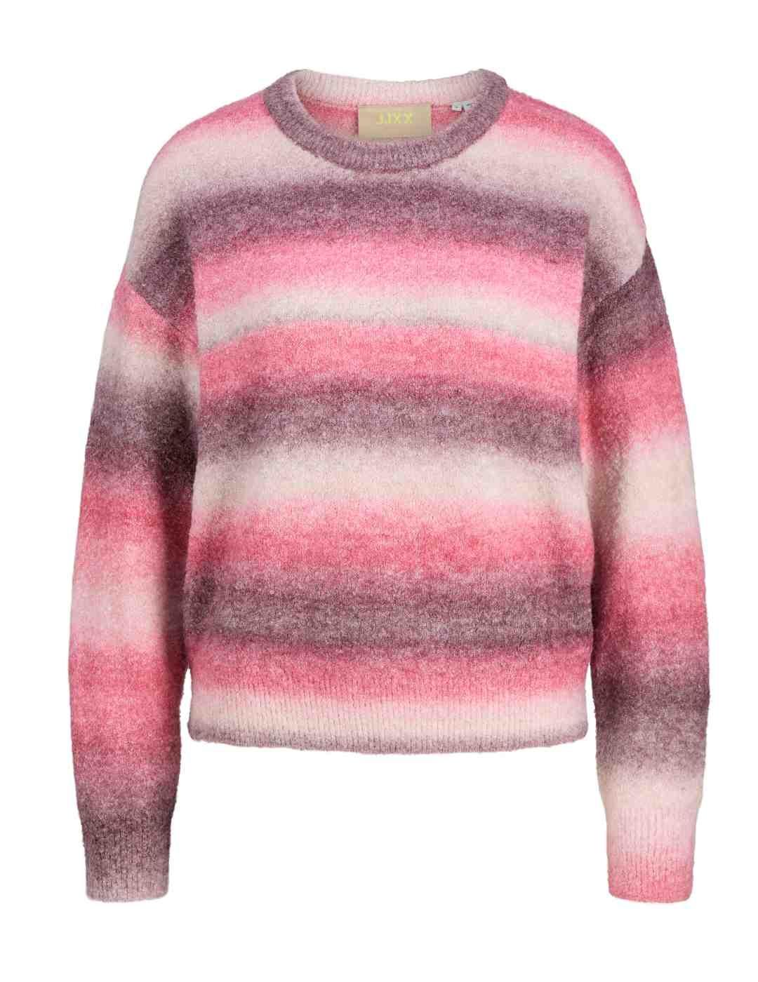 Jersey JJXX Amira rosa rayas manga larga para mujer