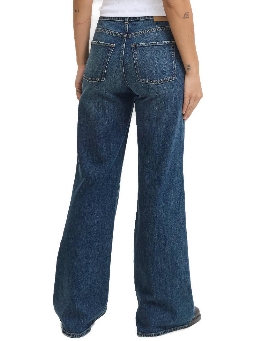 Pantalón vaquero JJXX Rome marino flared para mujer