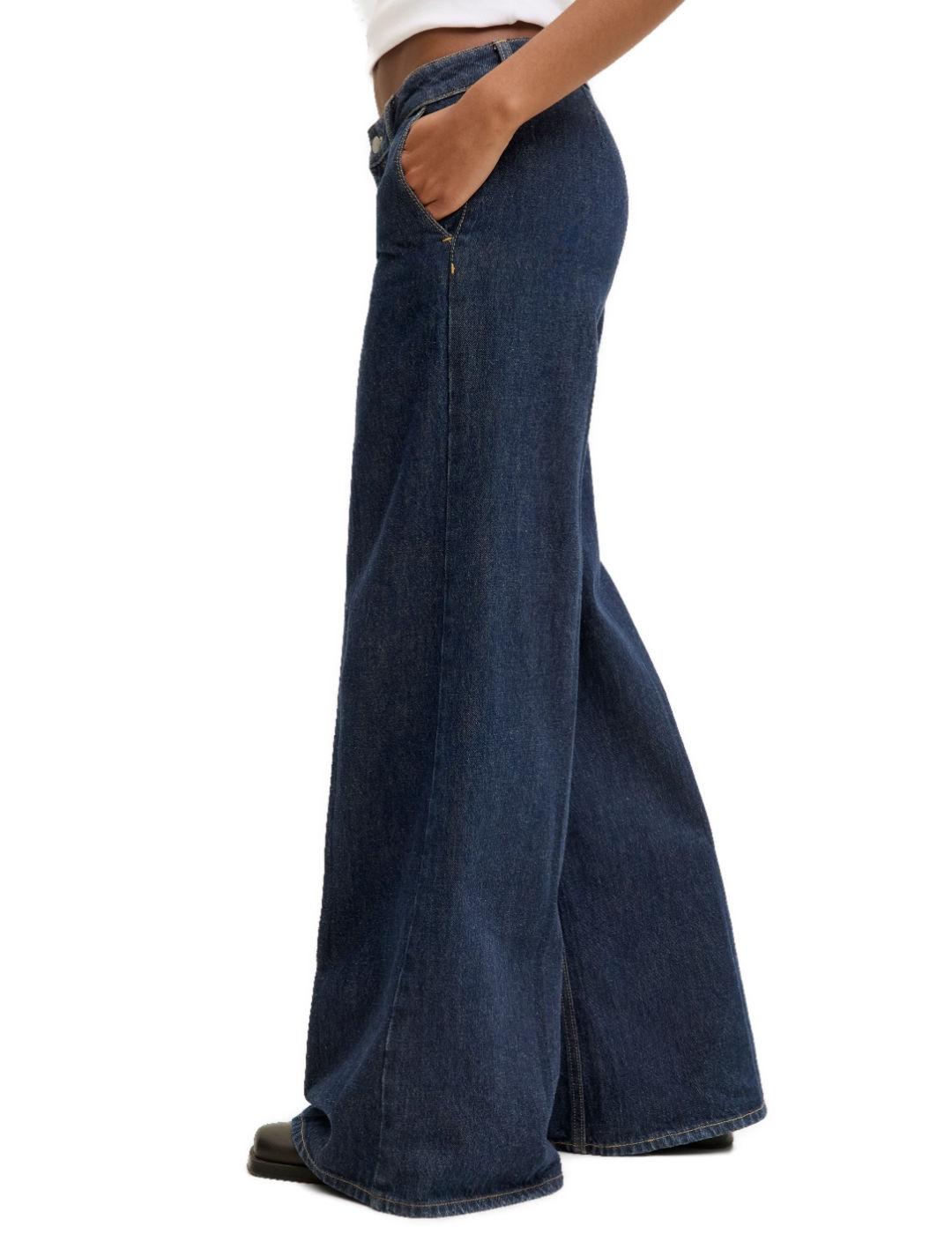 Pantalón vaquero JJXX Palma Karla azul extra wide leg mujer