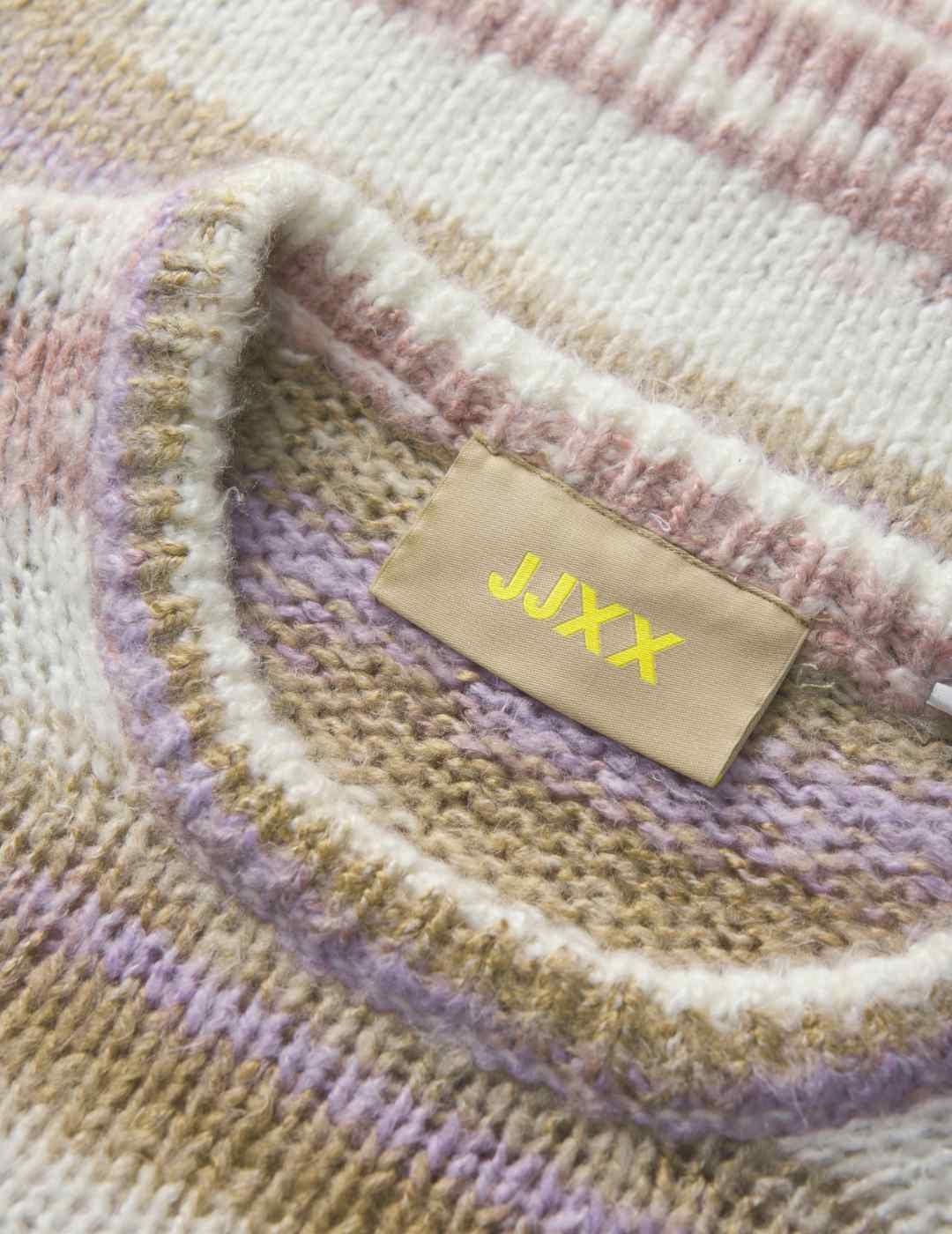 Jersey JJXX Amelia multicolor rayas punto grueso de mujer