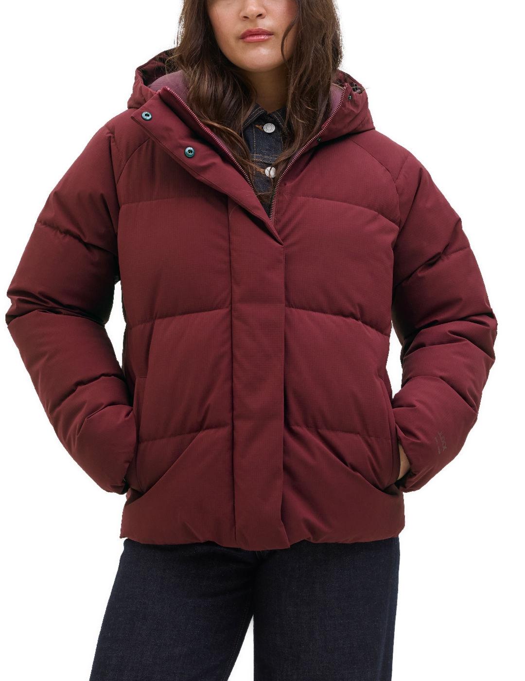 Chaqueta JJXX Global burdeos acolchado capucha para mujer