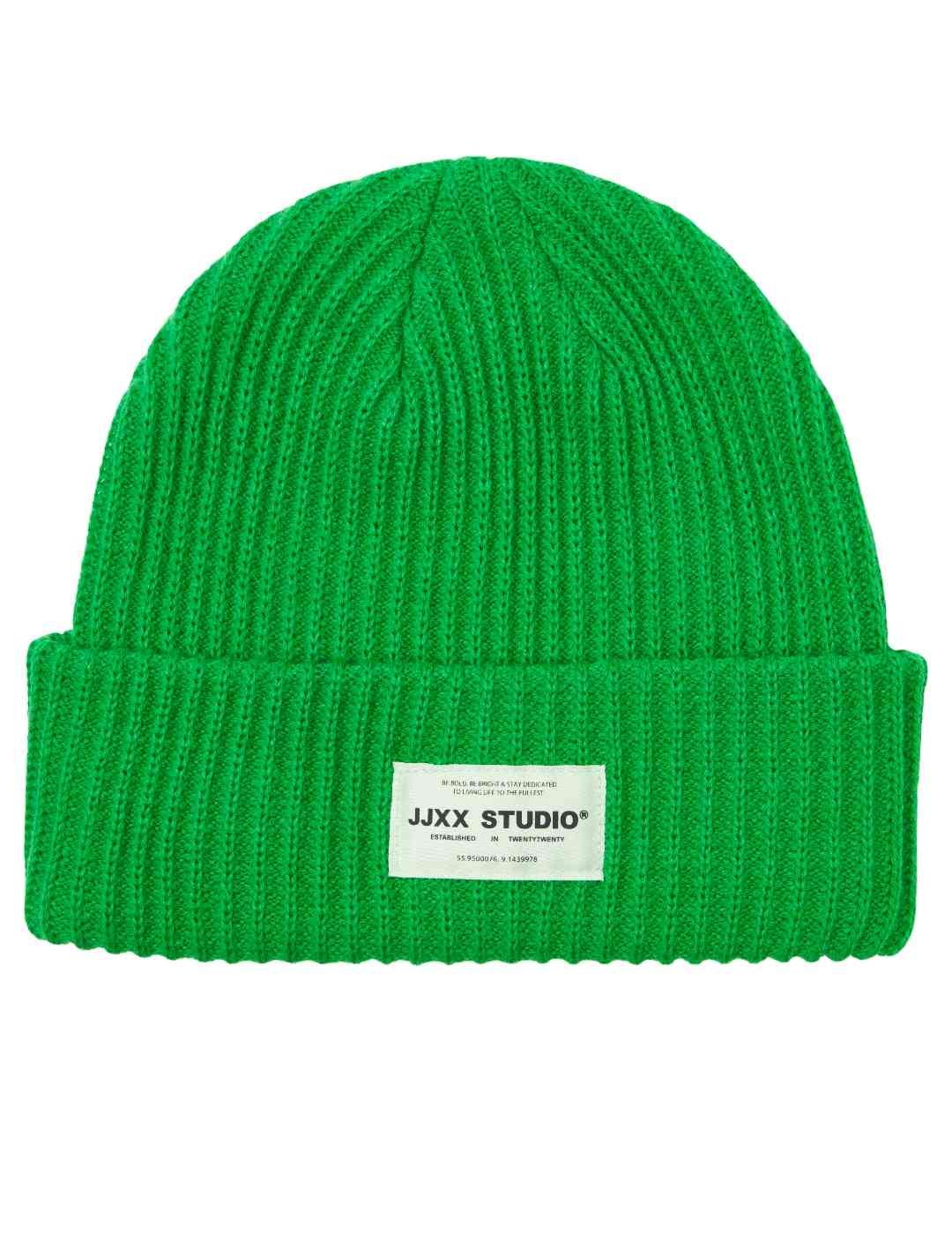 Gorro JJXX Othelia verde de punto para mujer