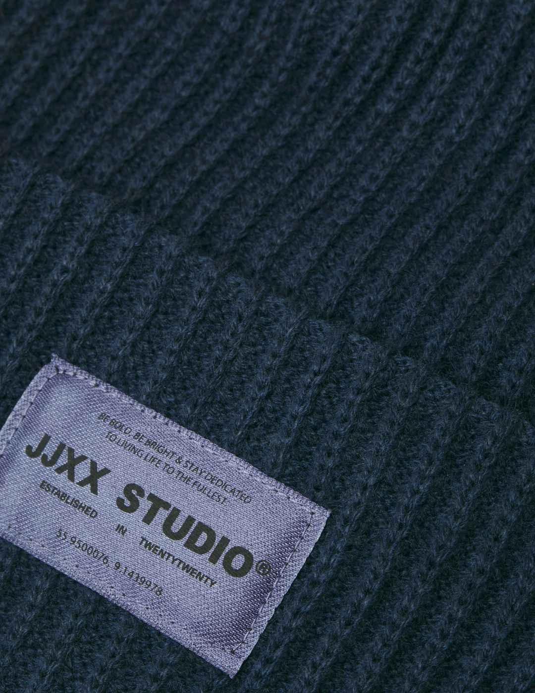 Gorro JJXX Othelia en tejido acanalado azul marino de mujer