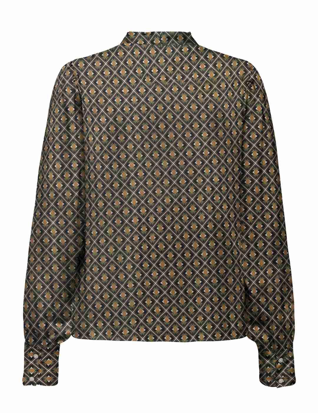 Blusa Only Jane estampado geómetrico y lazo para mujer