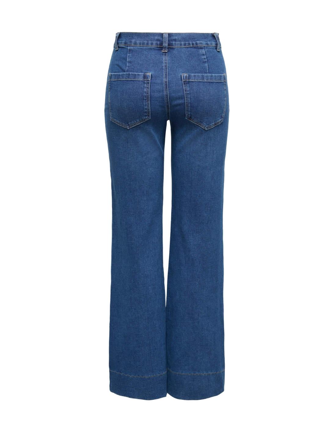 Vaquero Only Cypress flare azul medio bolsillos para mujer