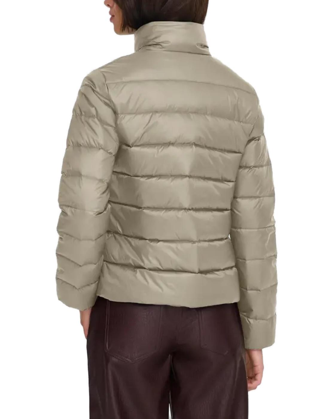 Chaqueta Only Ruby beige acolchado cierre cremallera mujer