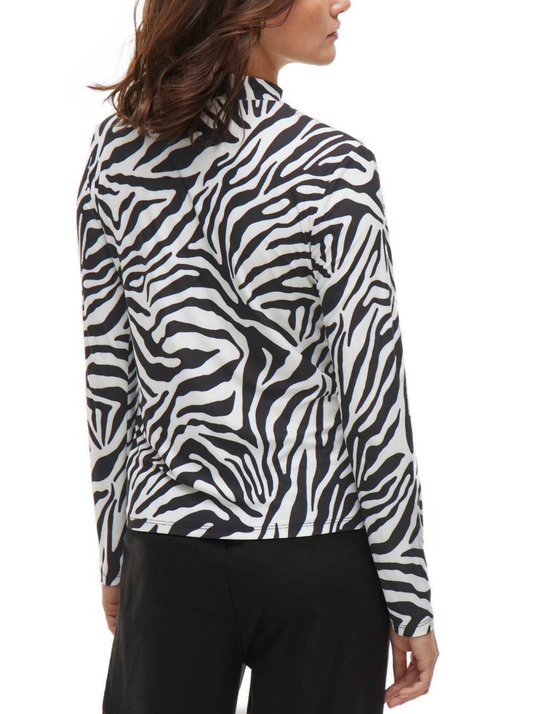 Camiseta Vila Leoa cebra manga larga de mujer