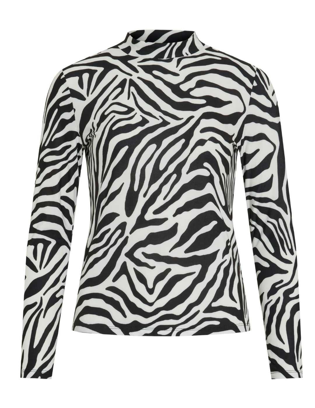 Camiseta Vila Leoa cebra manga larga de mujer