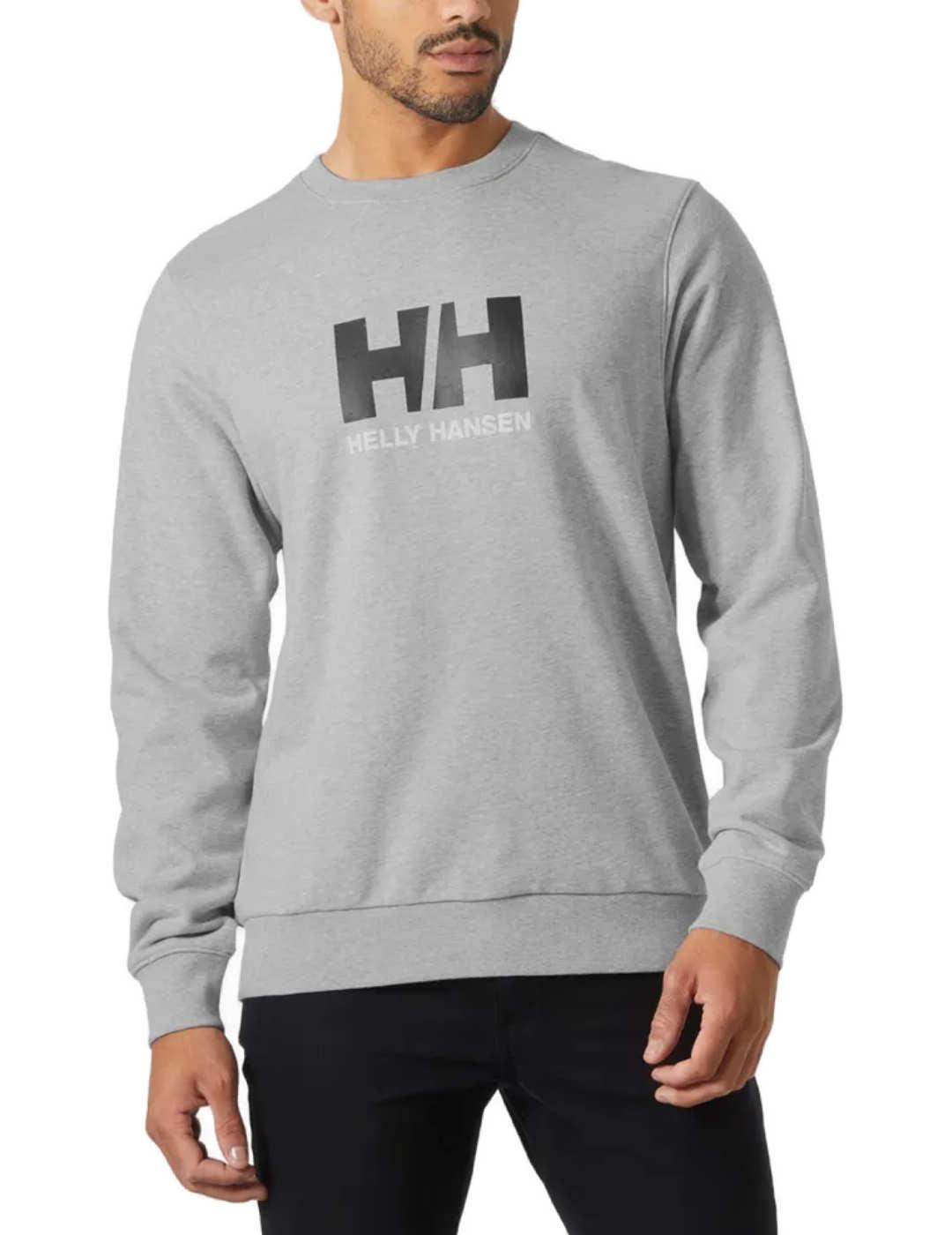 Sudadera Helly Hansen Logo gris sin capucha para hombre