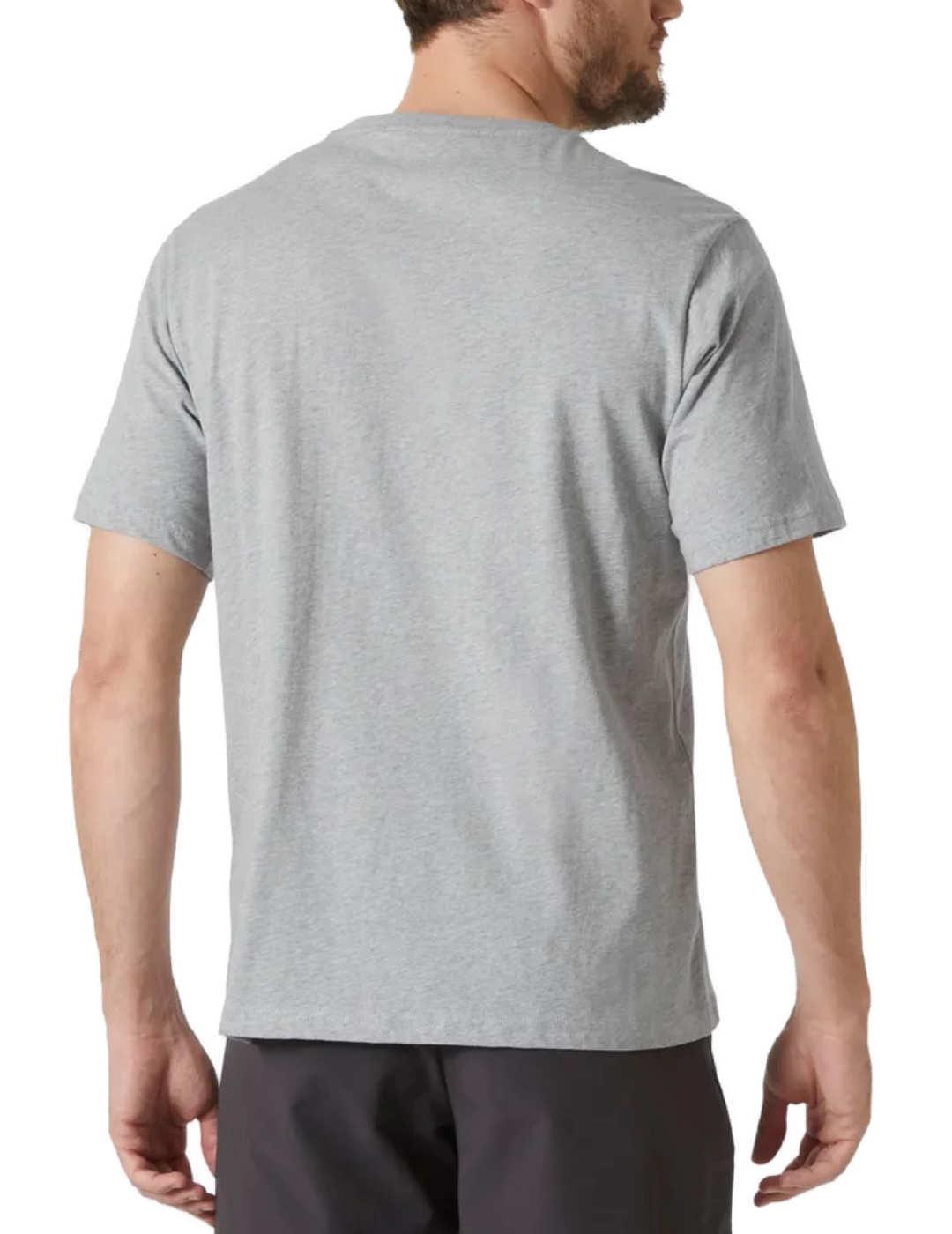 Camiseta Helly Hansen Logo gris manga corta para hombre