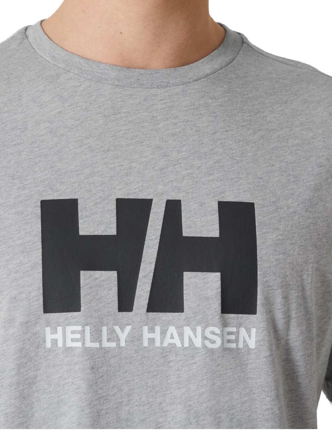 Camiseta Helly Hansen Logo gris manga corta para hombre
