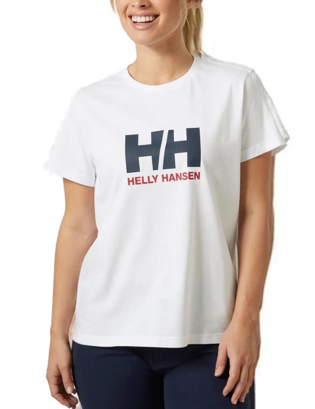 Camiseta Helly Hansen Logo blanca manga corta para mujer
