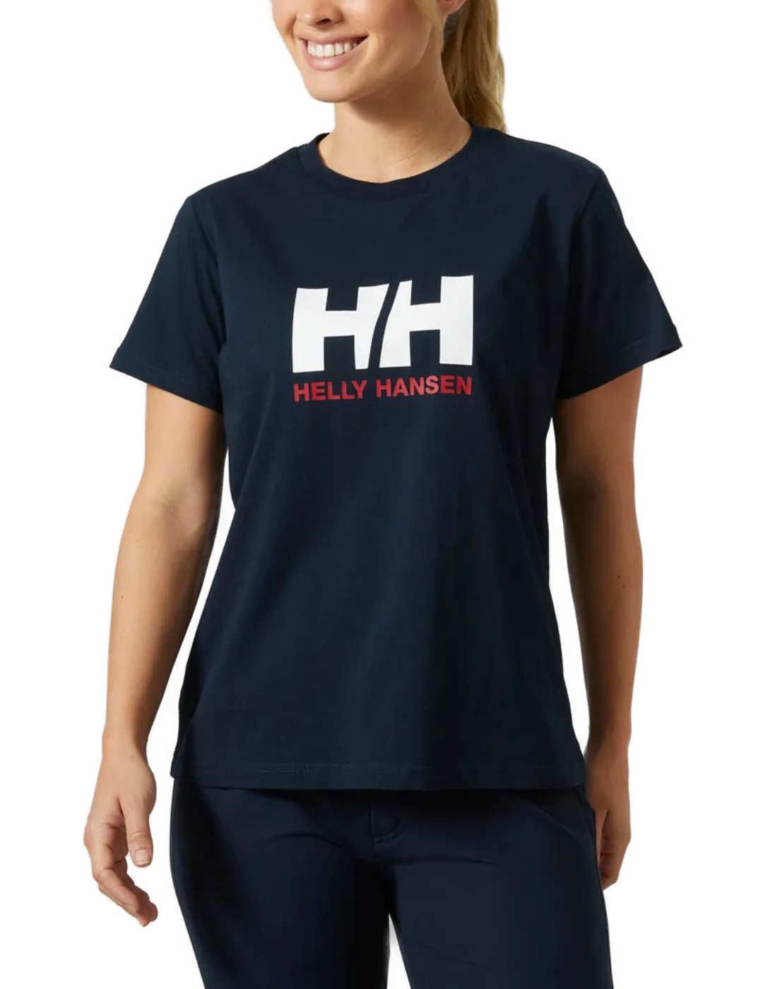 Camiseta Helly Hansen Logo marino manga corta para mujer