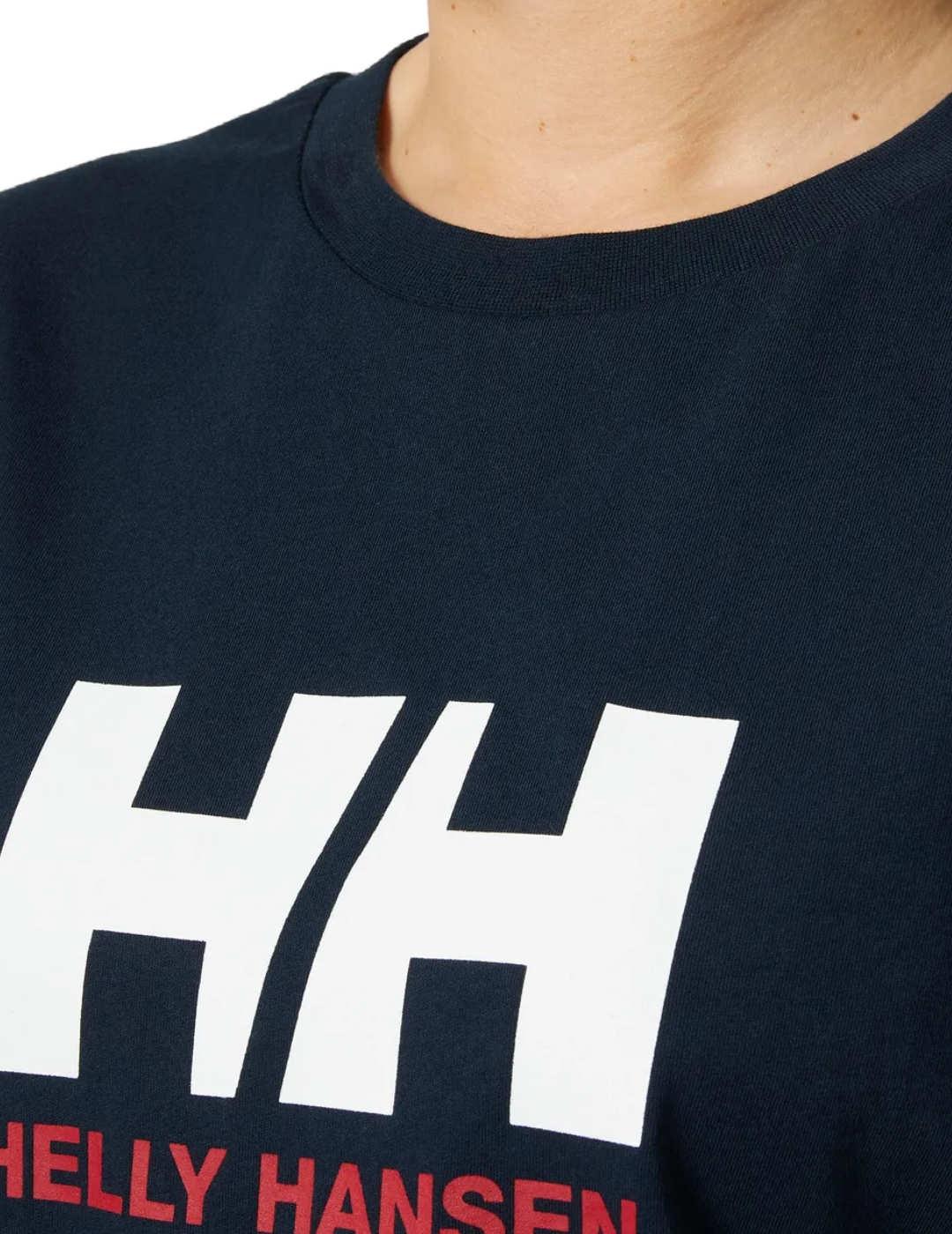 Camiseta Helly Hansen Logo marino manga corta para mujer