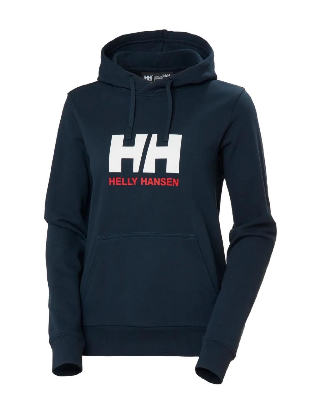 Sudadera Helly Hansen Logo capucha azul marino para mujer