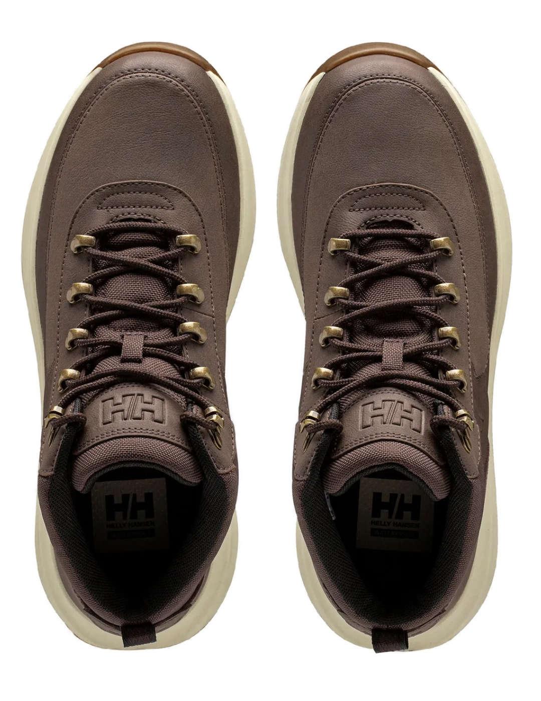 Botín Helly Hansen impermeable marrón de piel para hombre