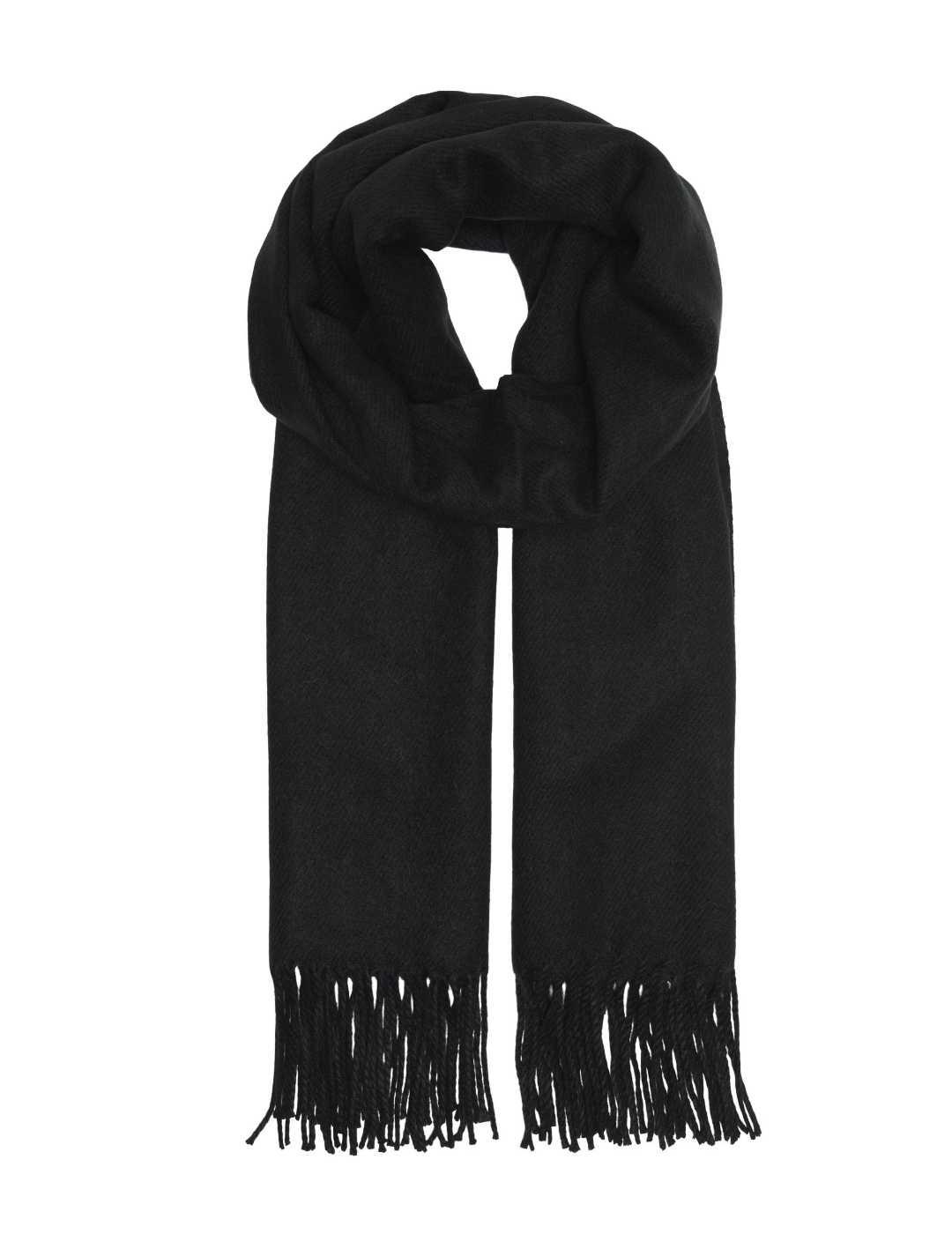Bufanda larga Only negra flecos para mujer