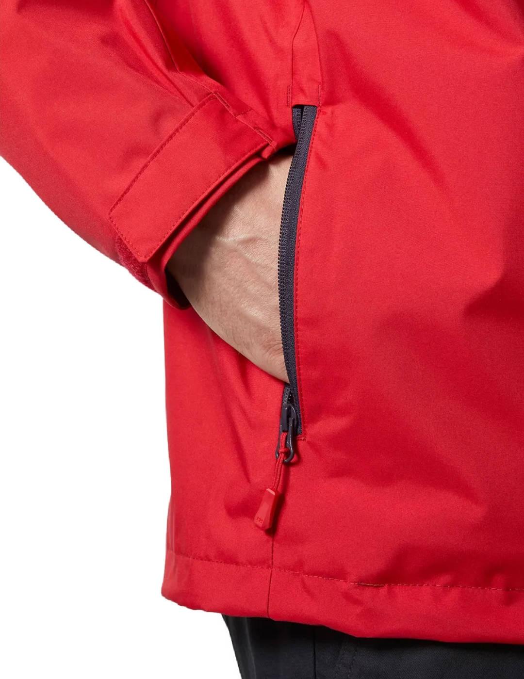 Chaqueta Helly Hansen Midlayer roja impermeable para hombre
